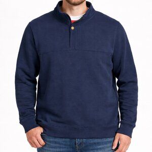 Orvis Men’s 1/4 Zip Sweatshirt Blue XXL Cotton Blend Pullover
